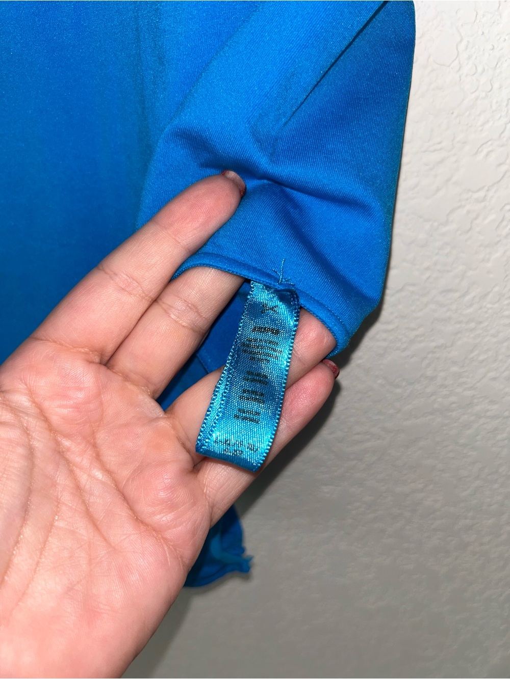 SKIMS Fits Everybody High Neck Bodysuit Neon Blue XL Like New - Picture 5 of 8